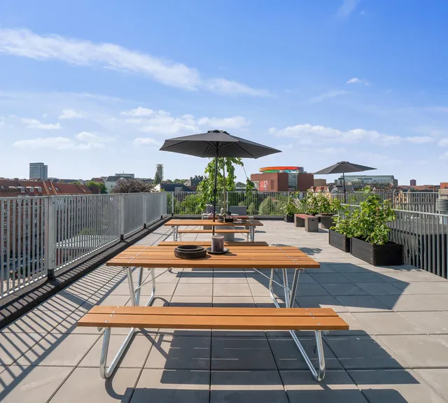 apartment Delevenlig treværelseslejlighed med adgang til tagterrasse