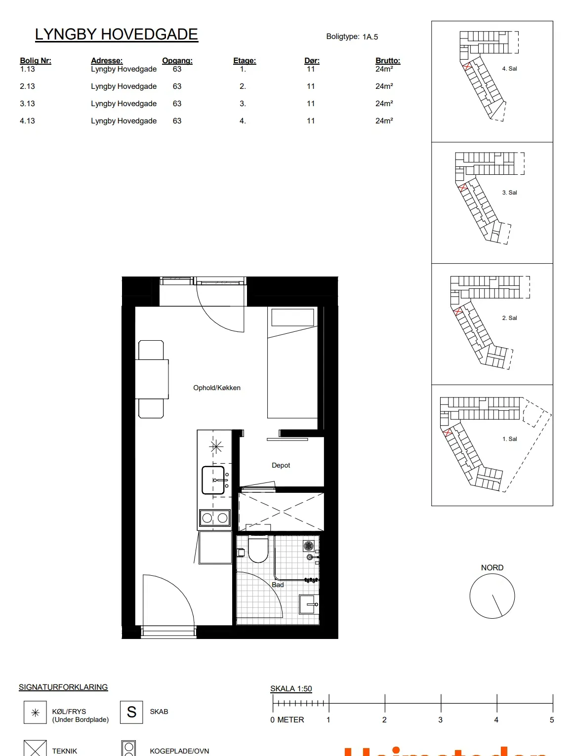 Visual presentation of the listing