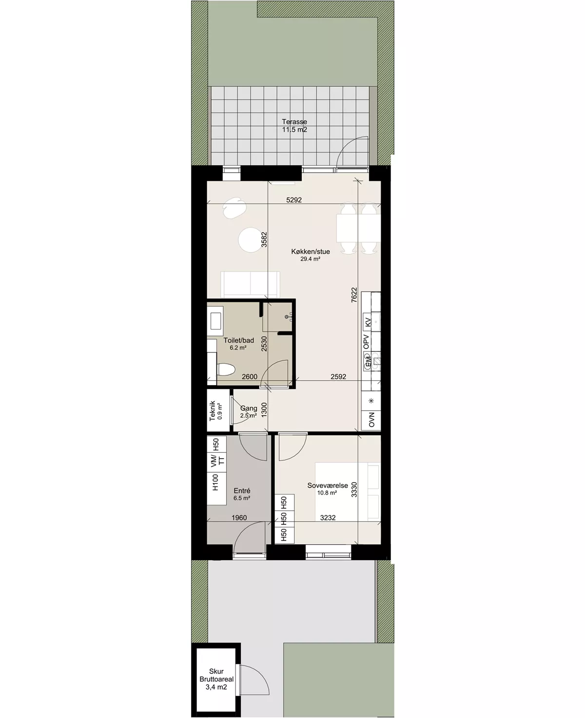 Visual presentation of the listing