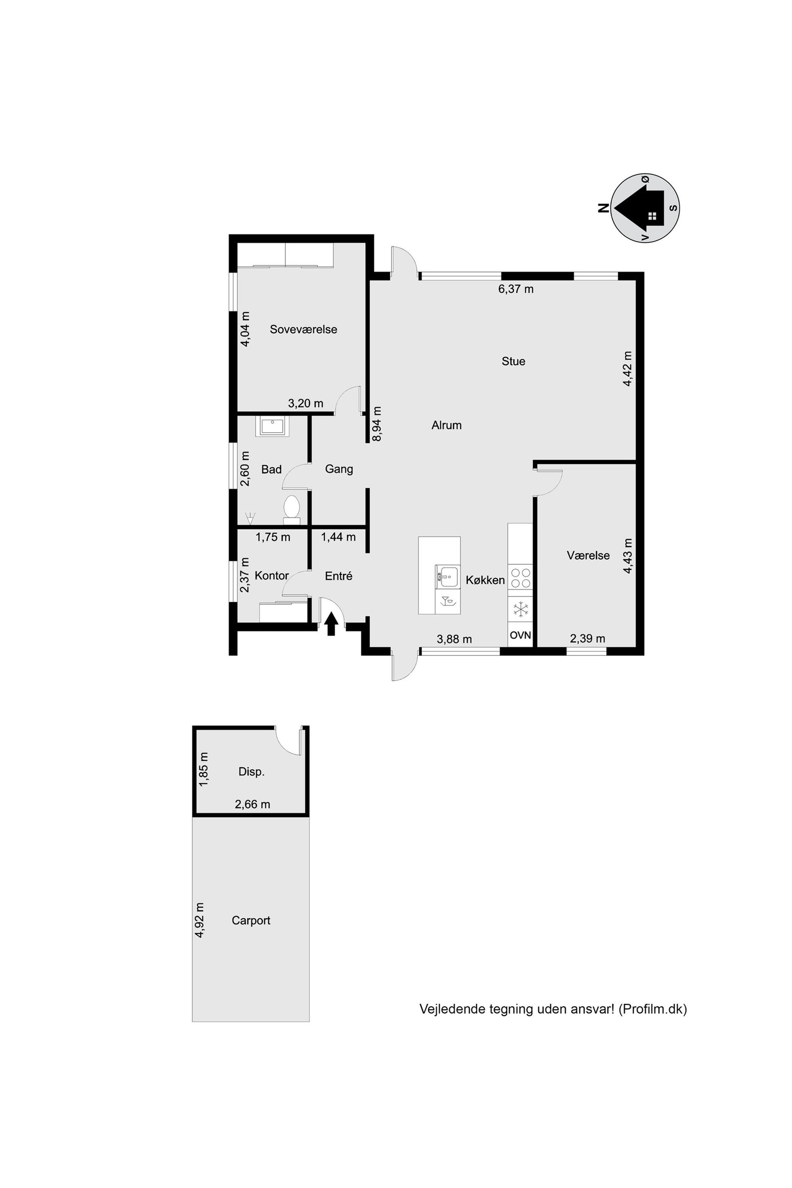 Visual presentation of the listing