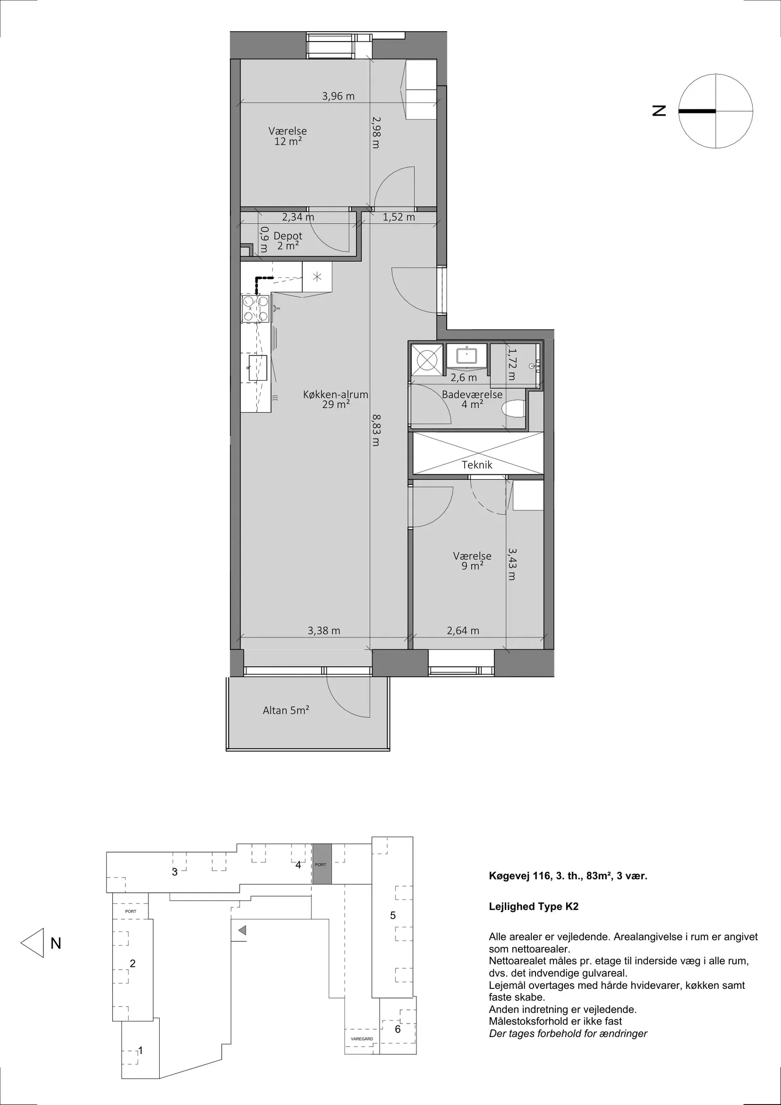 Visual presentation of the listing