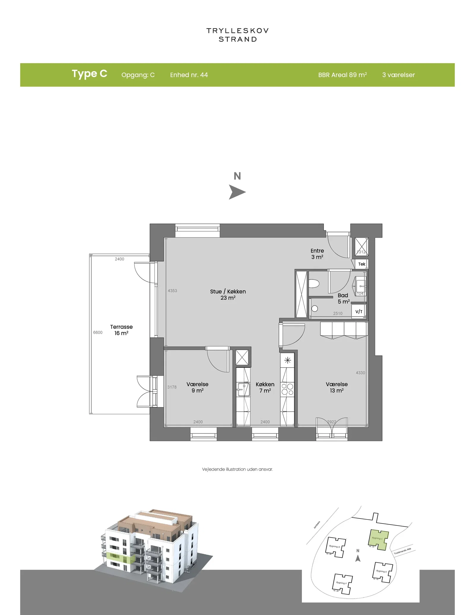 Visual presentation of the listing