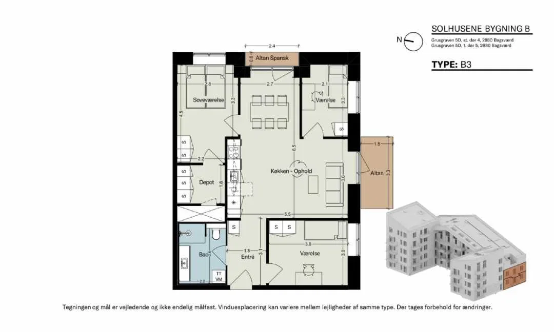 Visual presentation of the listing