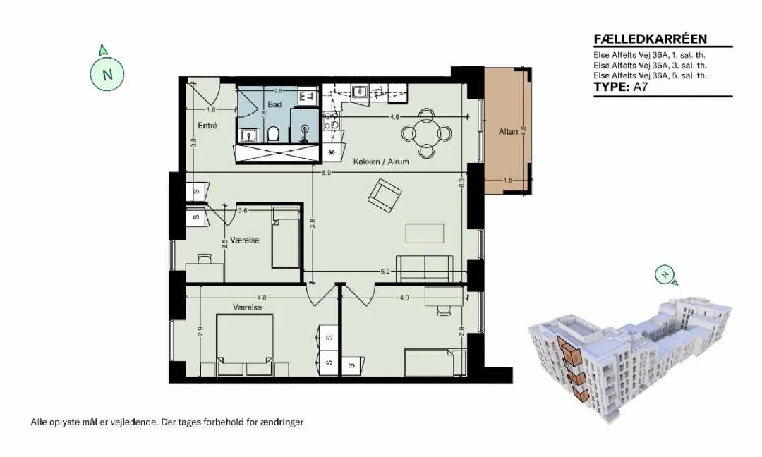 Visual presentation of the listing
