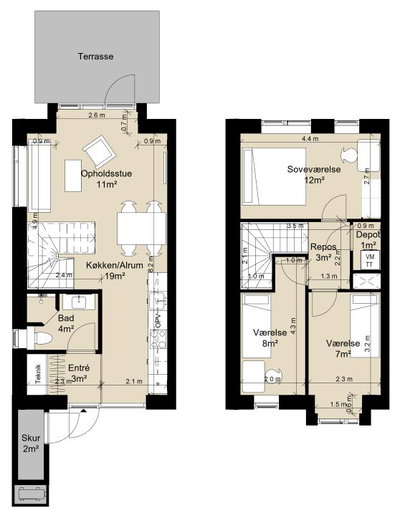 Townhouse on two levels in a modern cohousing community - Kavsbjerg Huse, Viby Sjælland - 1