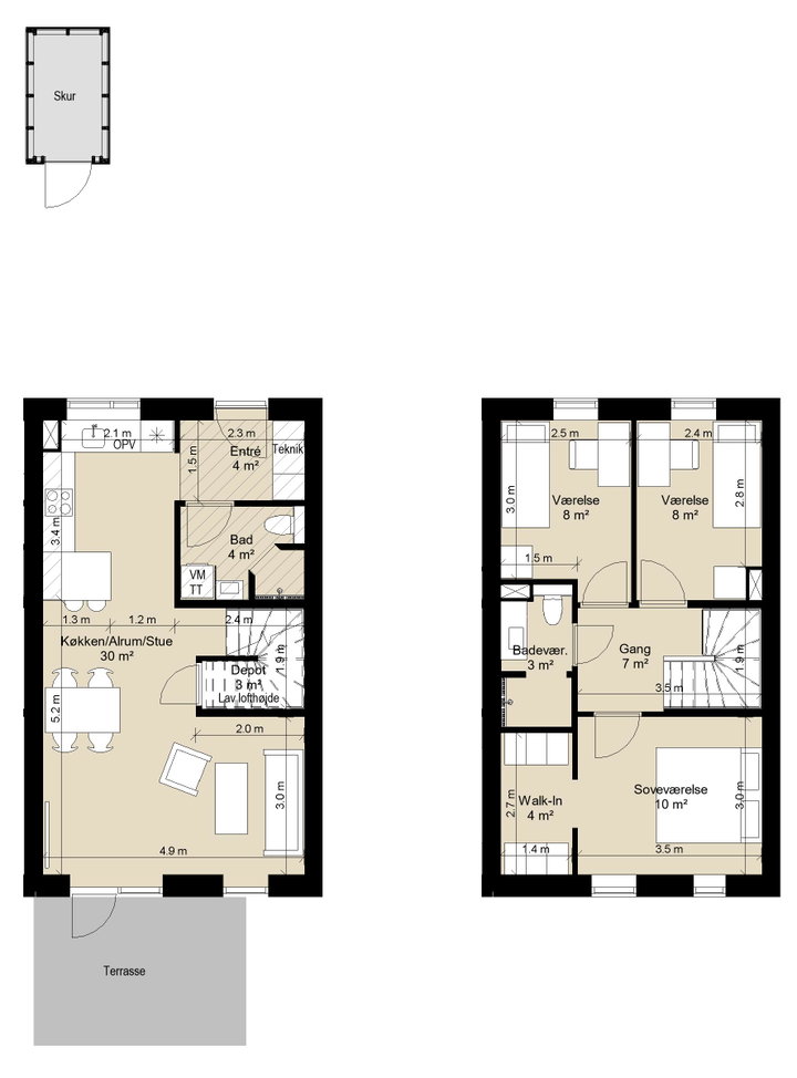 Two-storey townhouse in a modern cohousing community - Solvognen, Køge - 0