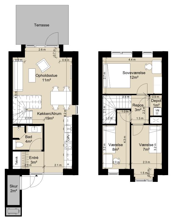Townhouse on two levels in a modern cohousing community - Kavsbjerg Vænge, Viby Sjælland - 0