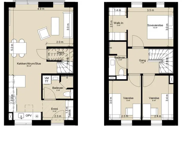 townhouse Rækkehus i moderne bofællesskab