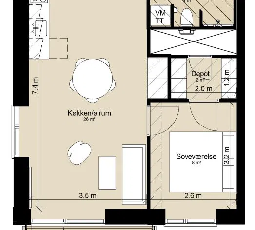 apartment Point Blocks in a Modern Cohousing Community