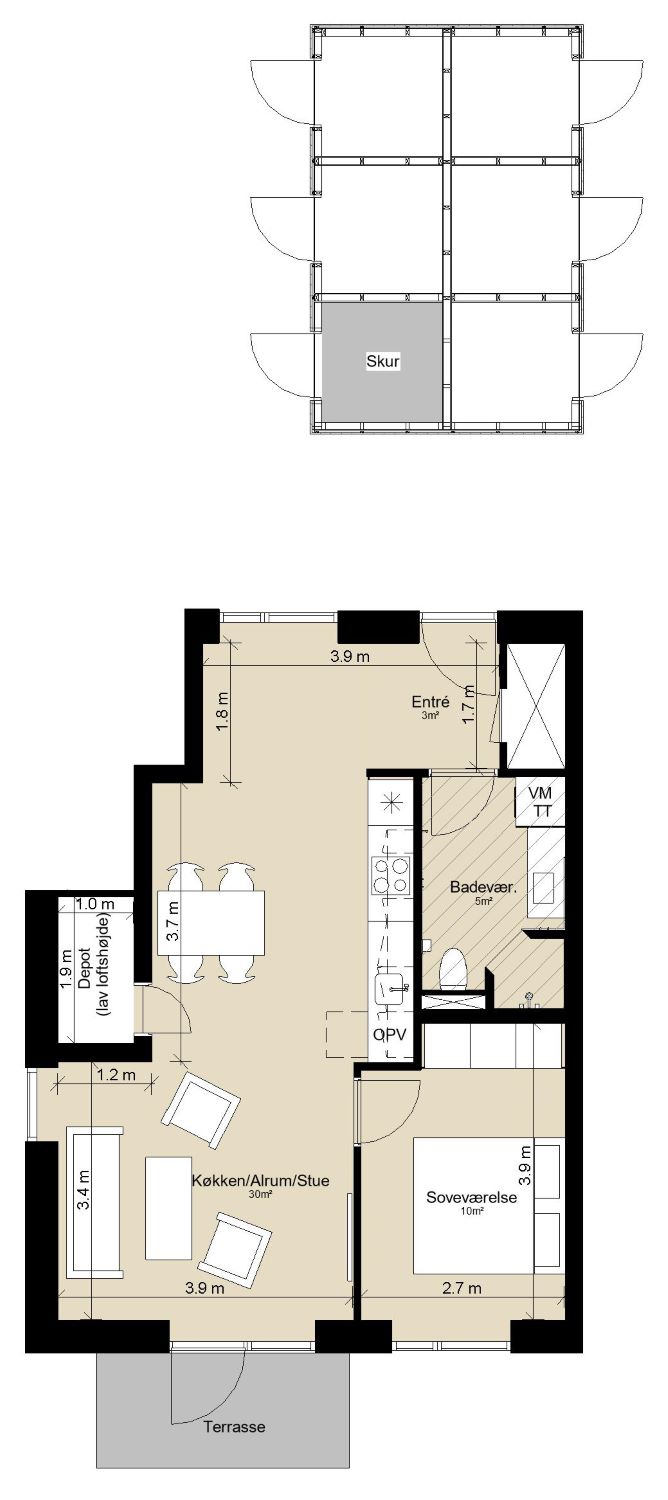 apartment Generational Home in a Modern Co-housing Community