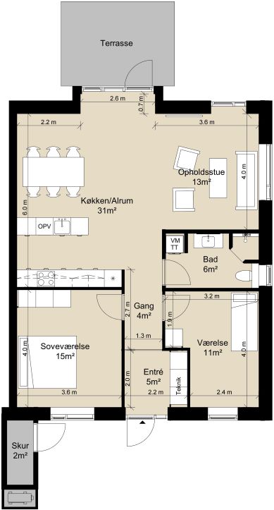 Single-storey terraced house in a modern cohousing community - Kavsbjerg Huse, Viby Sjælland - 0