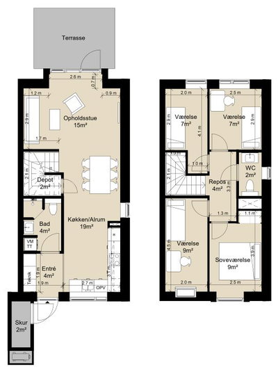 Two-storey townhouse in a modern cohousing community - Kavsbjerg Vænge, Viby Sjælland - 1