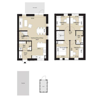 Two-storey townhouse in a modern cohousing community - Sømose Hegn, Ballerup - 1