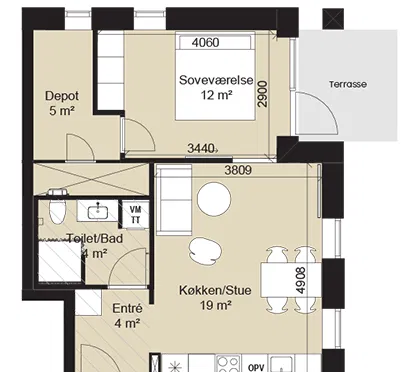 apartment Lejlighed i moderne bofællesskab