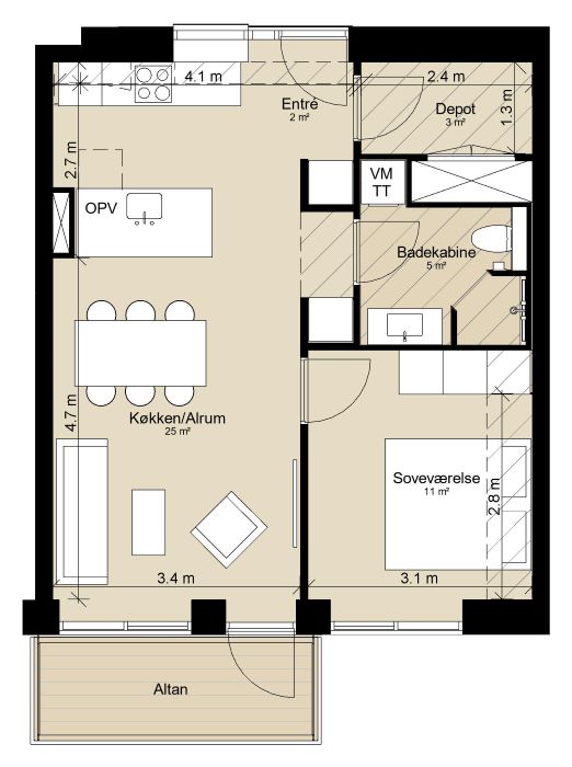 apartment Balcony House in a Modern Cohousing Community