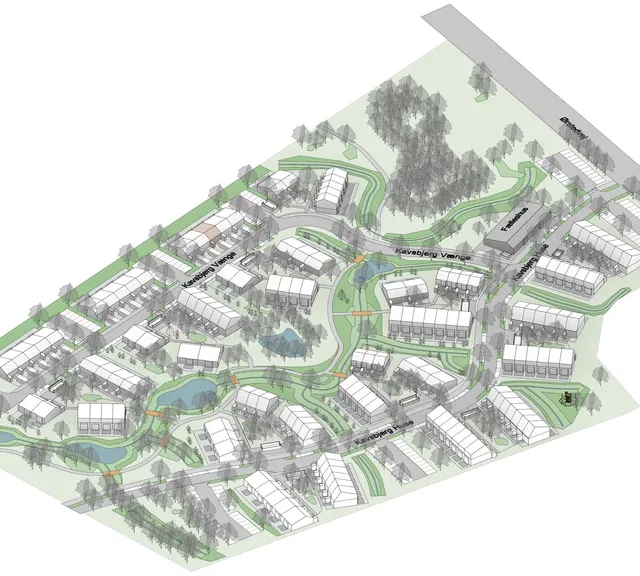 townhouse Rækkehus i et plan i moderne bofællesskab