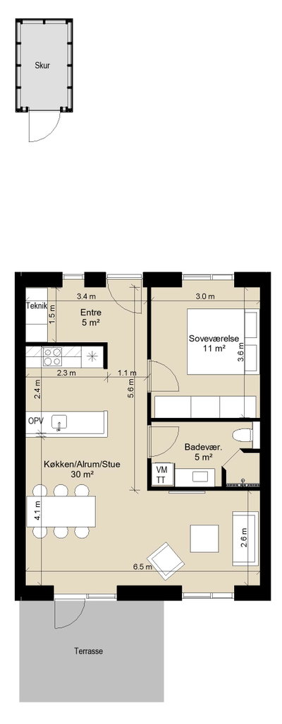 Single-story terraced house in a modern co-housing community - Solvognen, Køge - 1