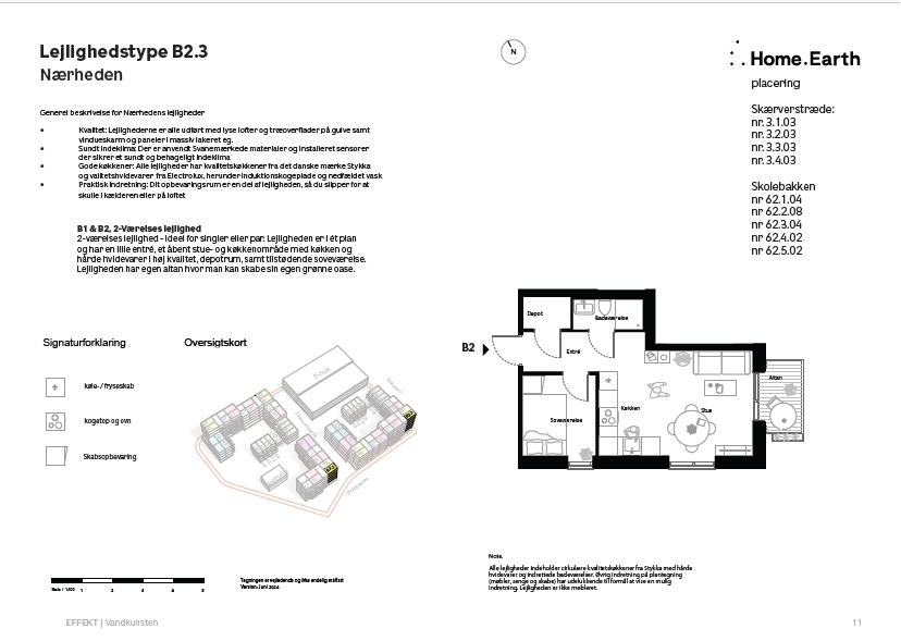 Visual presentation of the listing