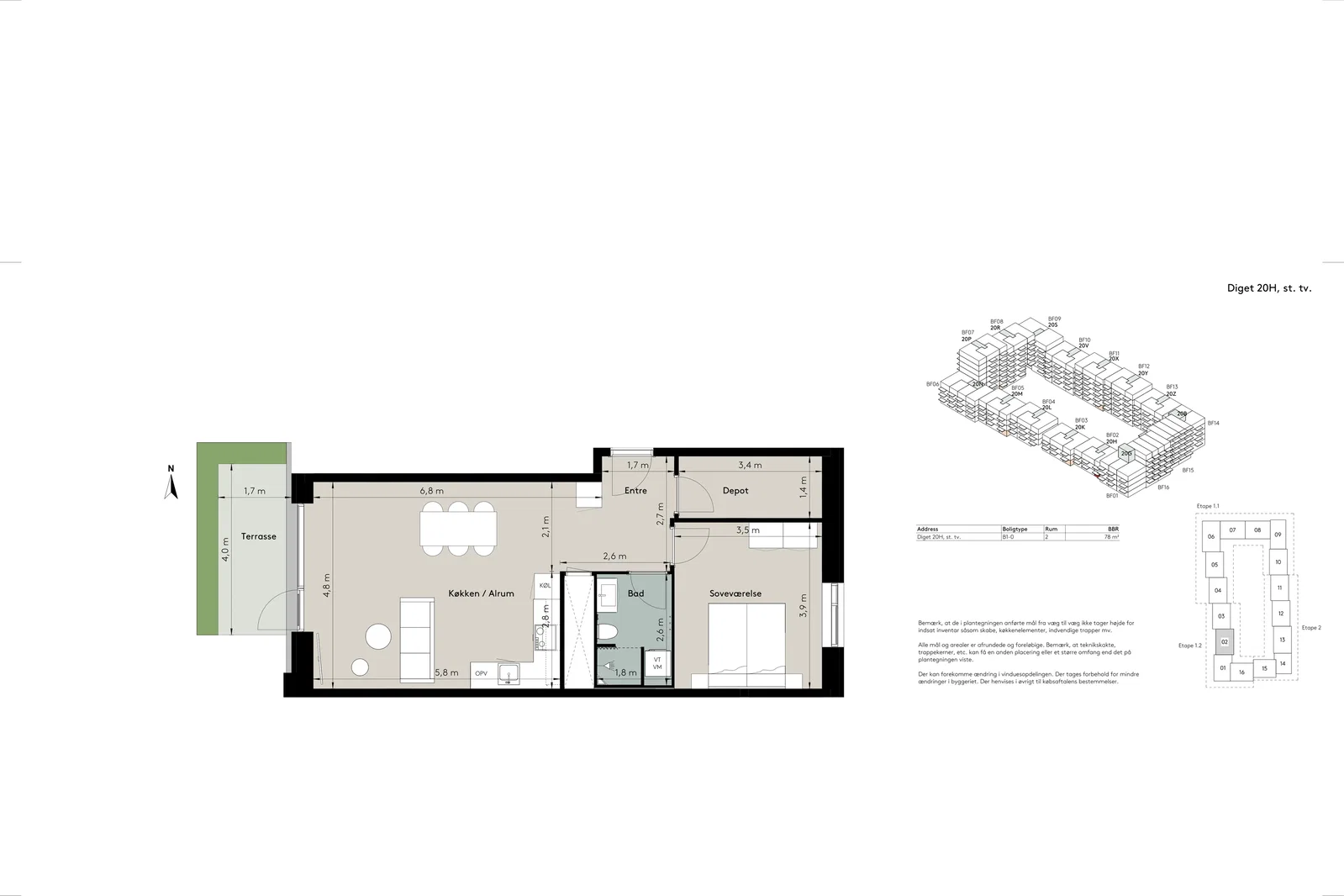 Visual presentation of the listing