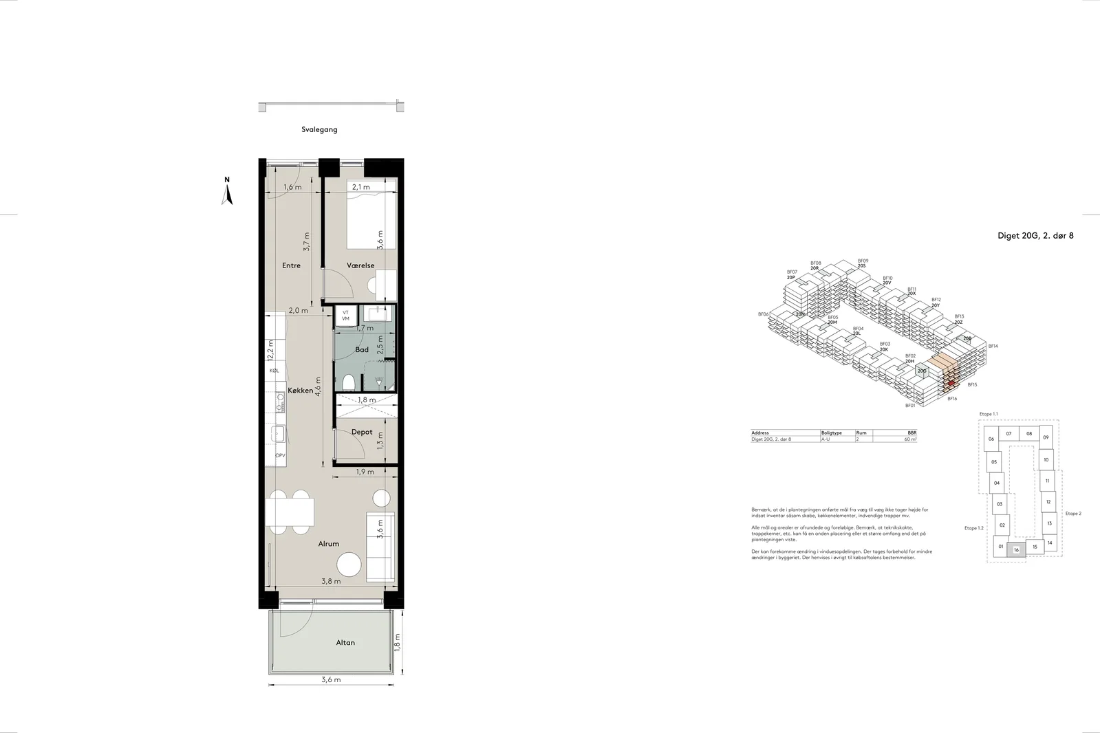 Visual presentation of the listing