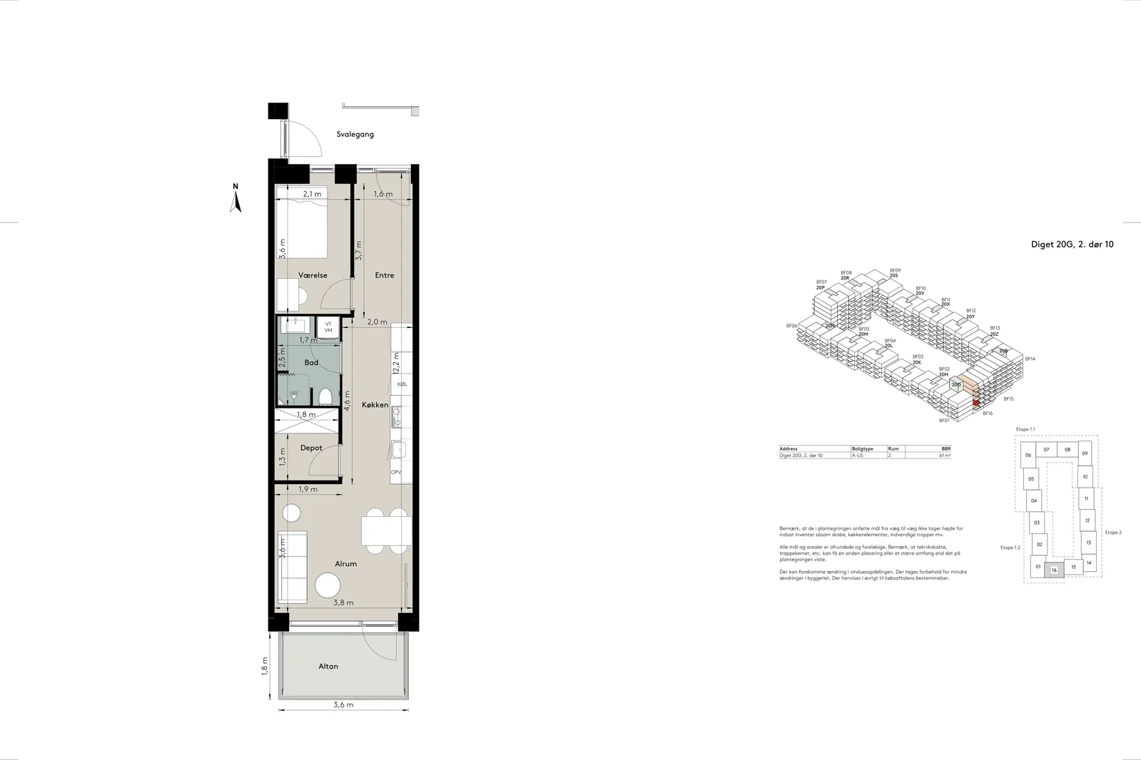 Visual presentation of the listing