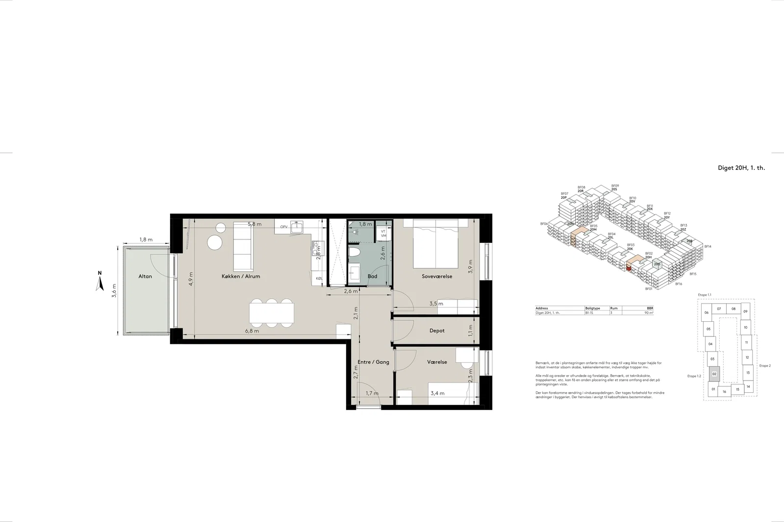 Visual presentation of the listing