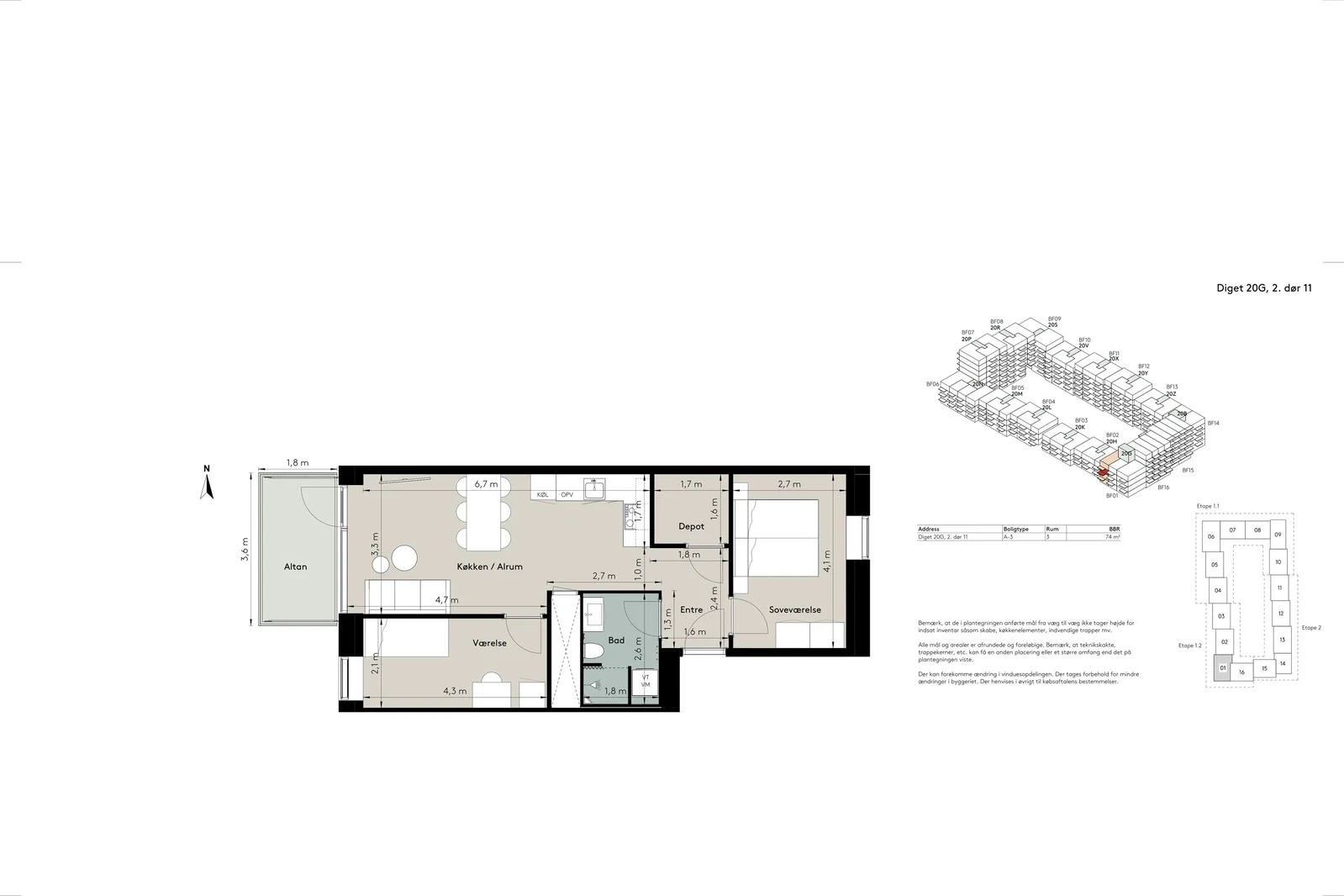 Visual presentation of the listing