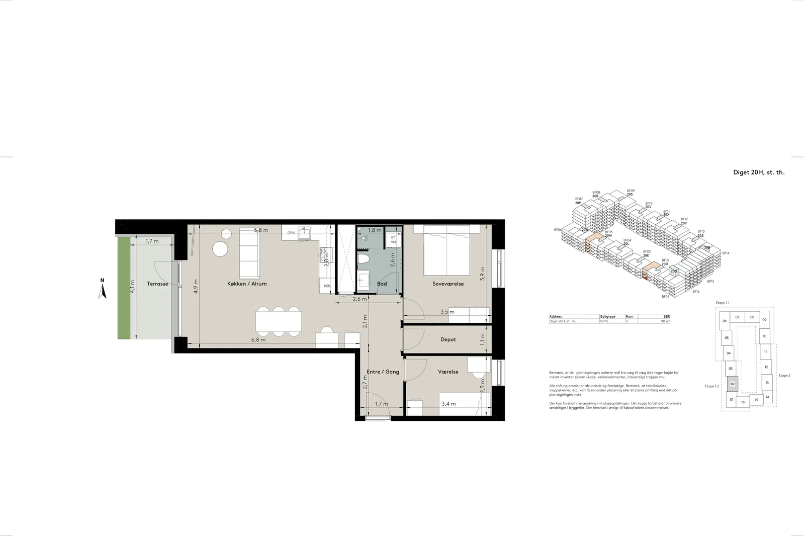 Visual presentation of the listing
