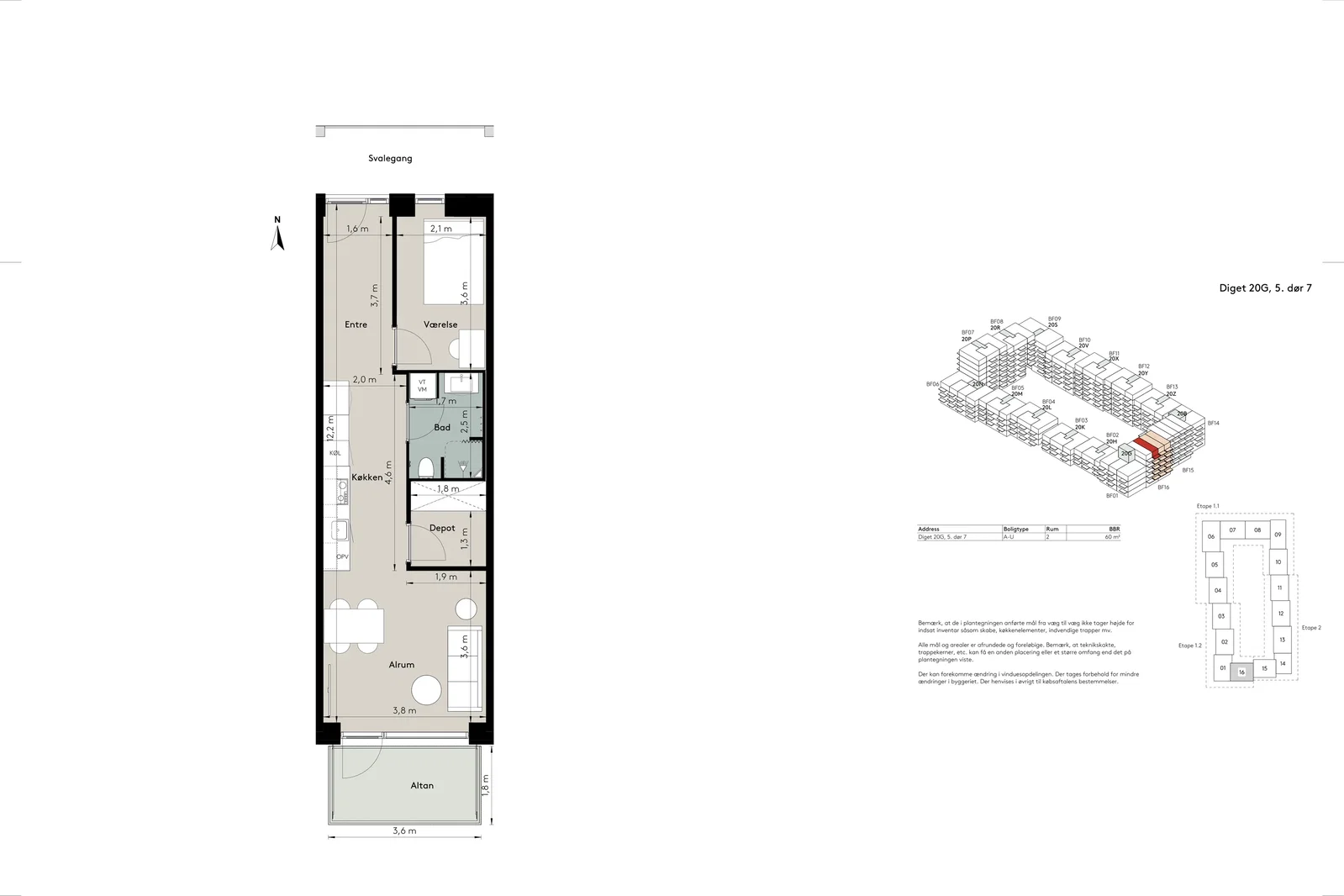 Visual presentation of the listing