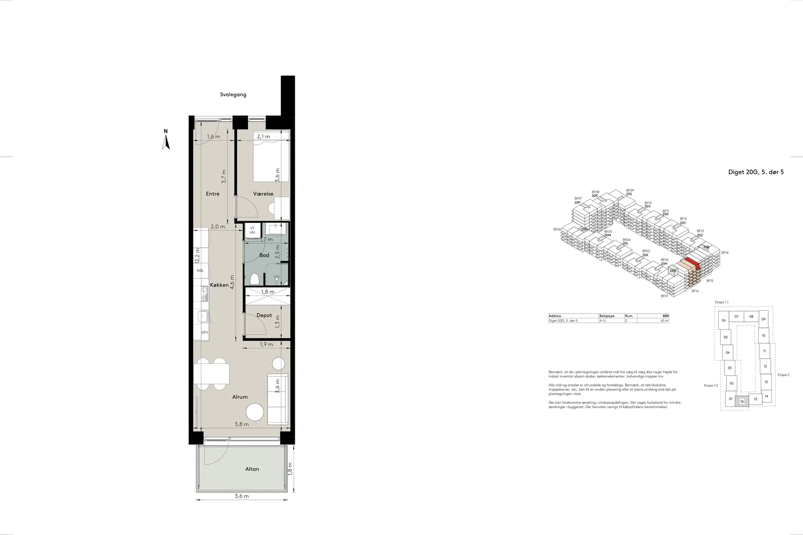 Visual presentation of the listing