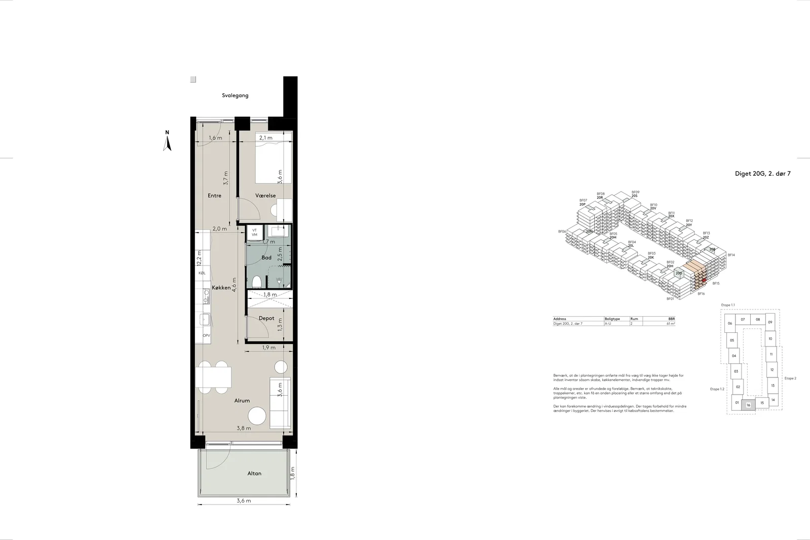 Visual presentation of the listing