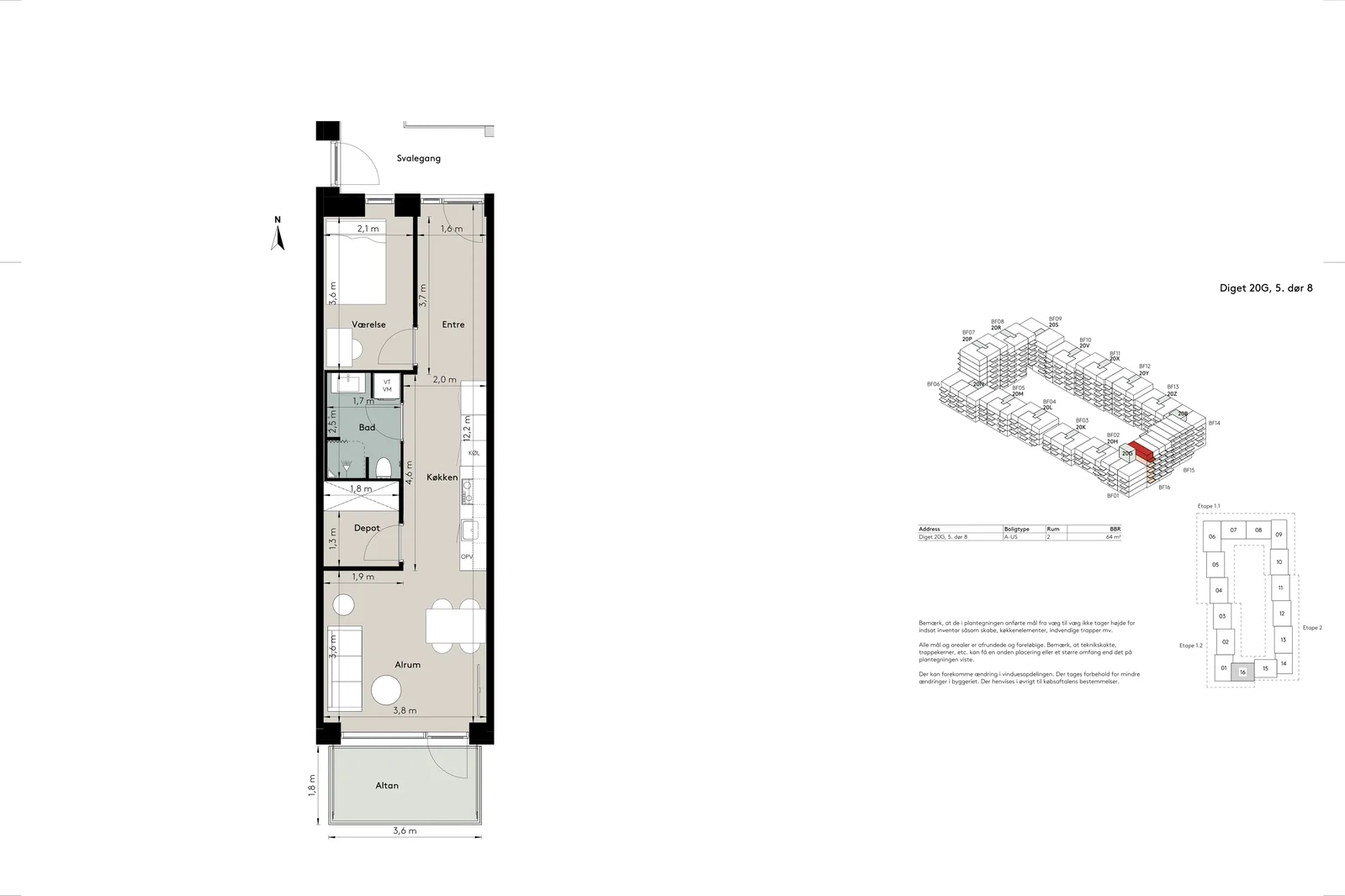Visual presentation of the listing