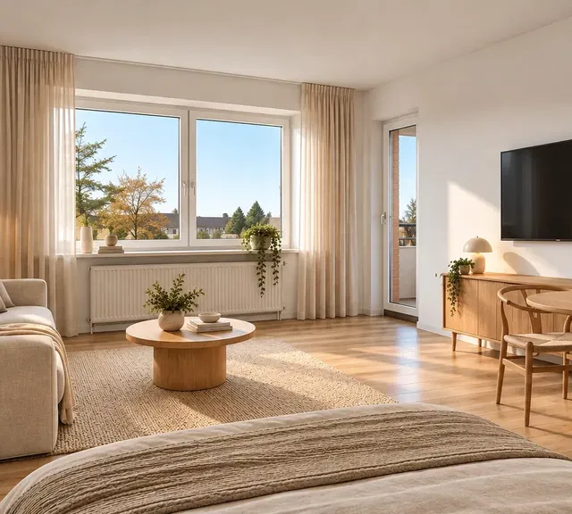 apartment Lys 1-værelses bolig med altan i Brabrand