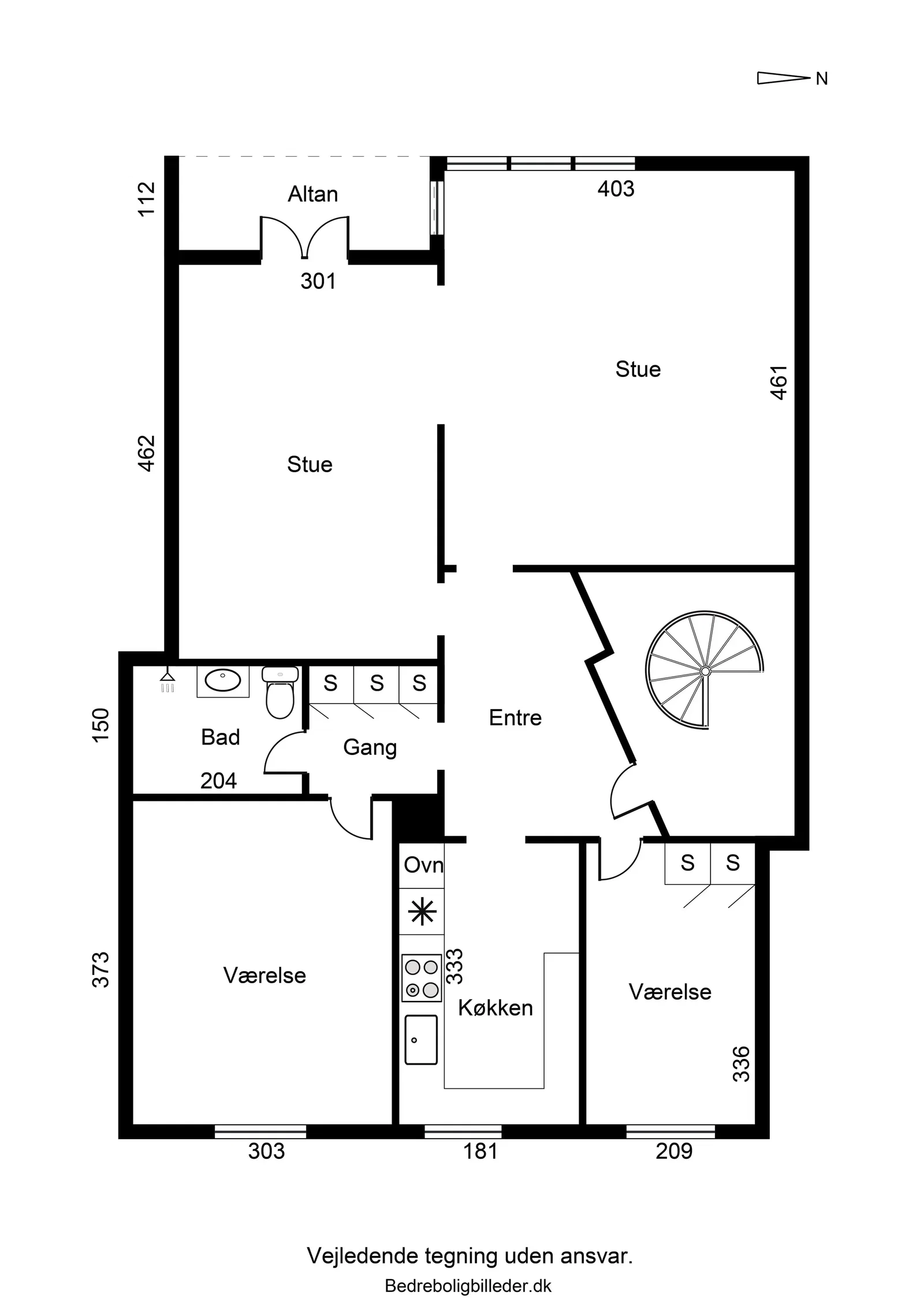 Visual presentation of the listing
