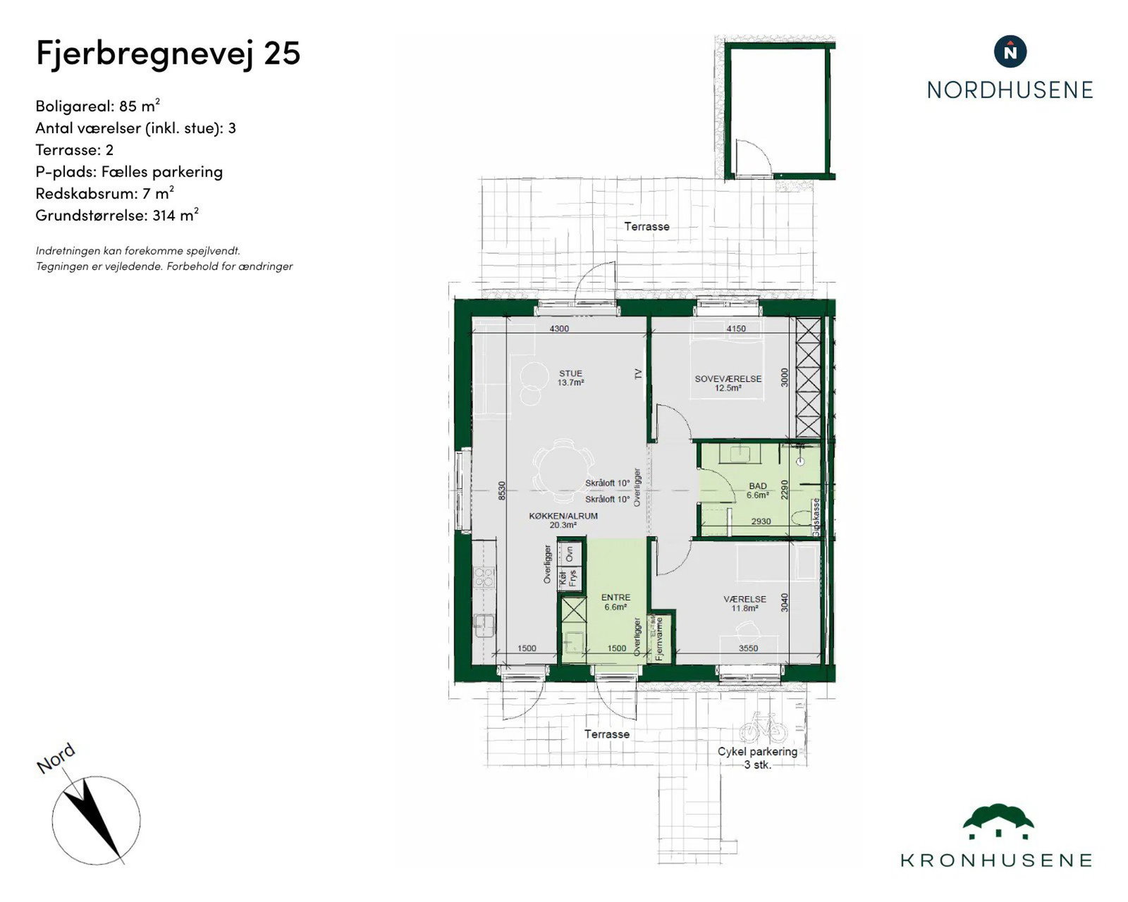 Visual presentation of the listing