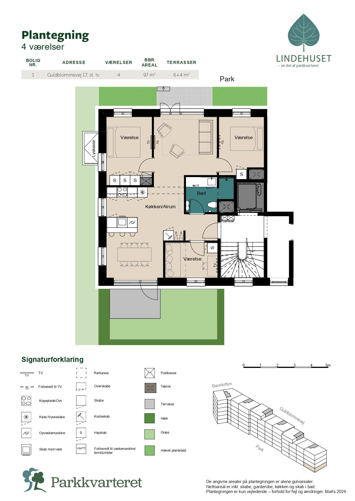 Visual presentation of the listing