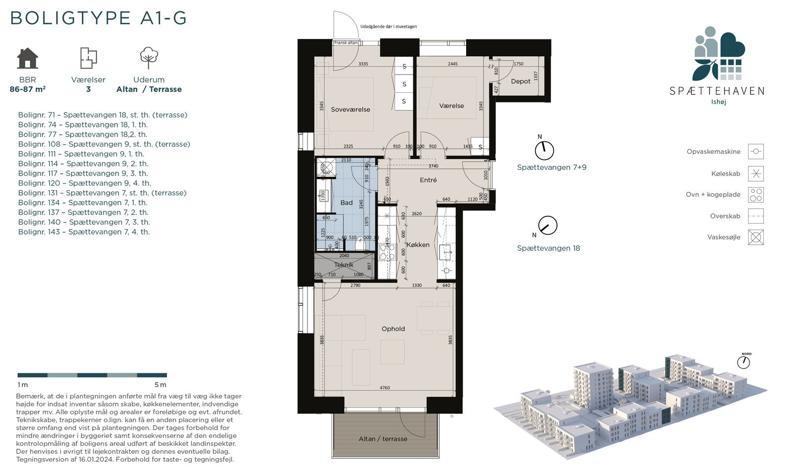 Visual presentation of the listing