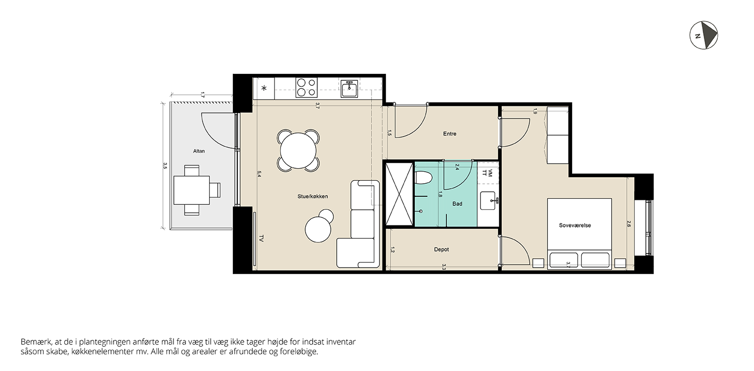 Visual presentation of the listing