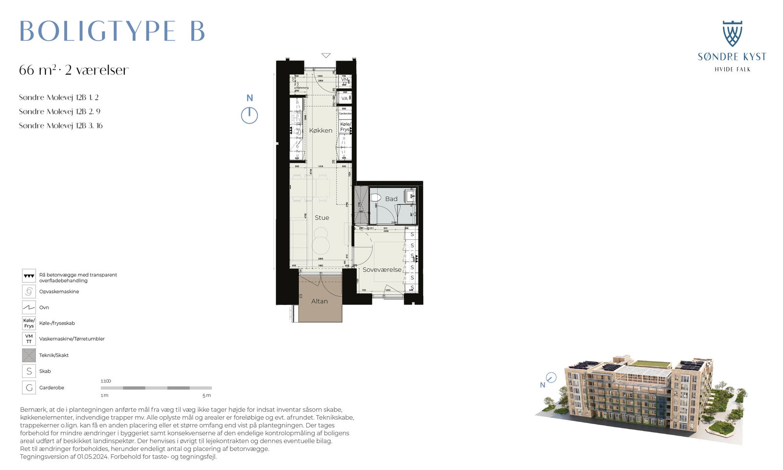 Visual presentation of the listing