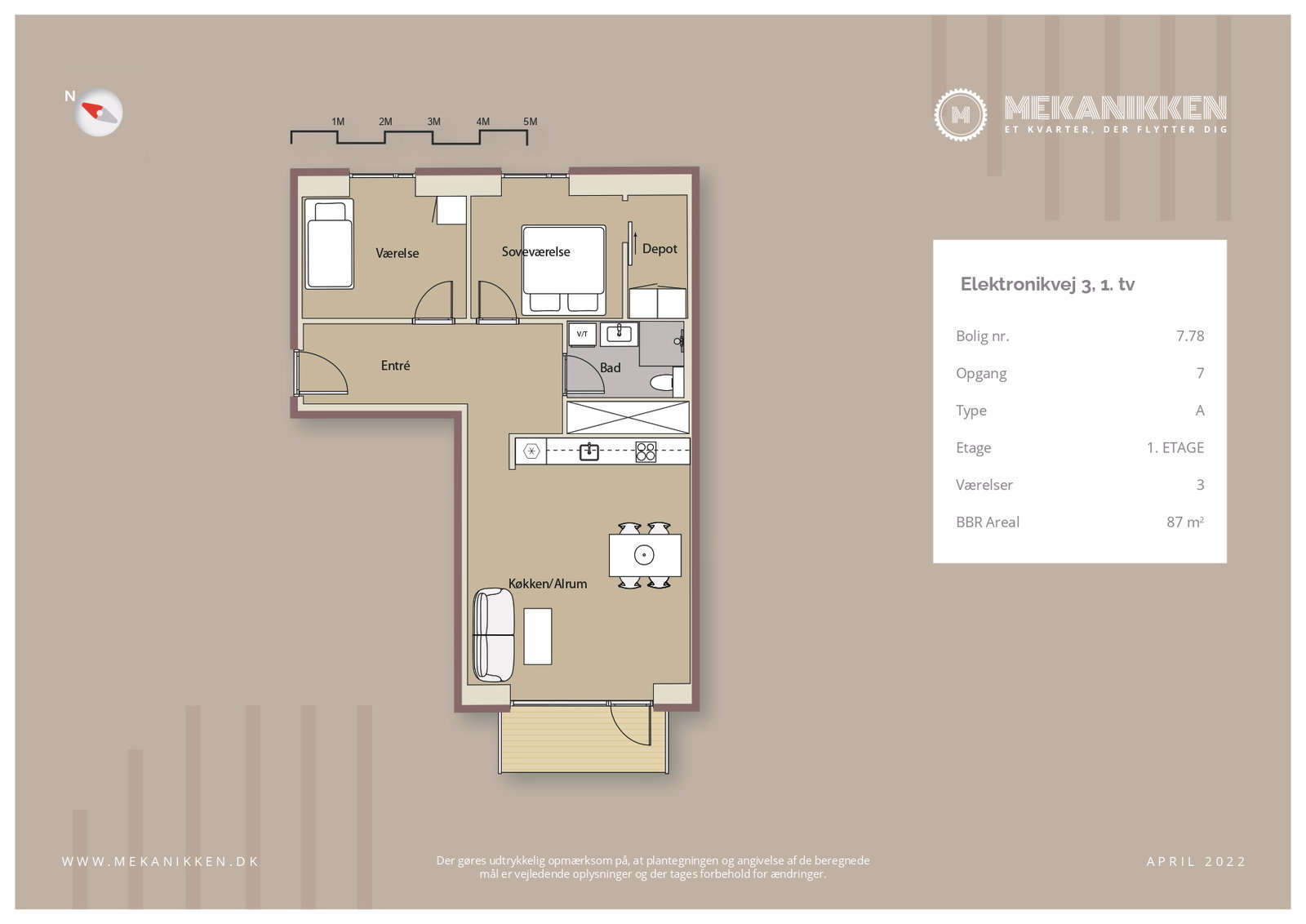 Visual presentation of the listing