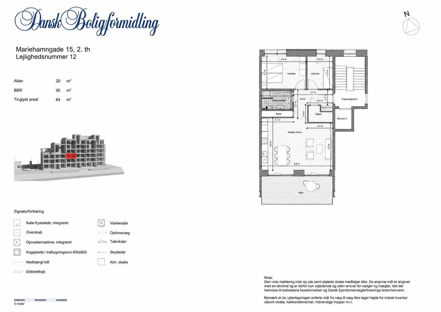 Visual presentation of the listing