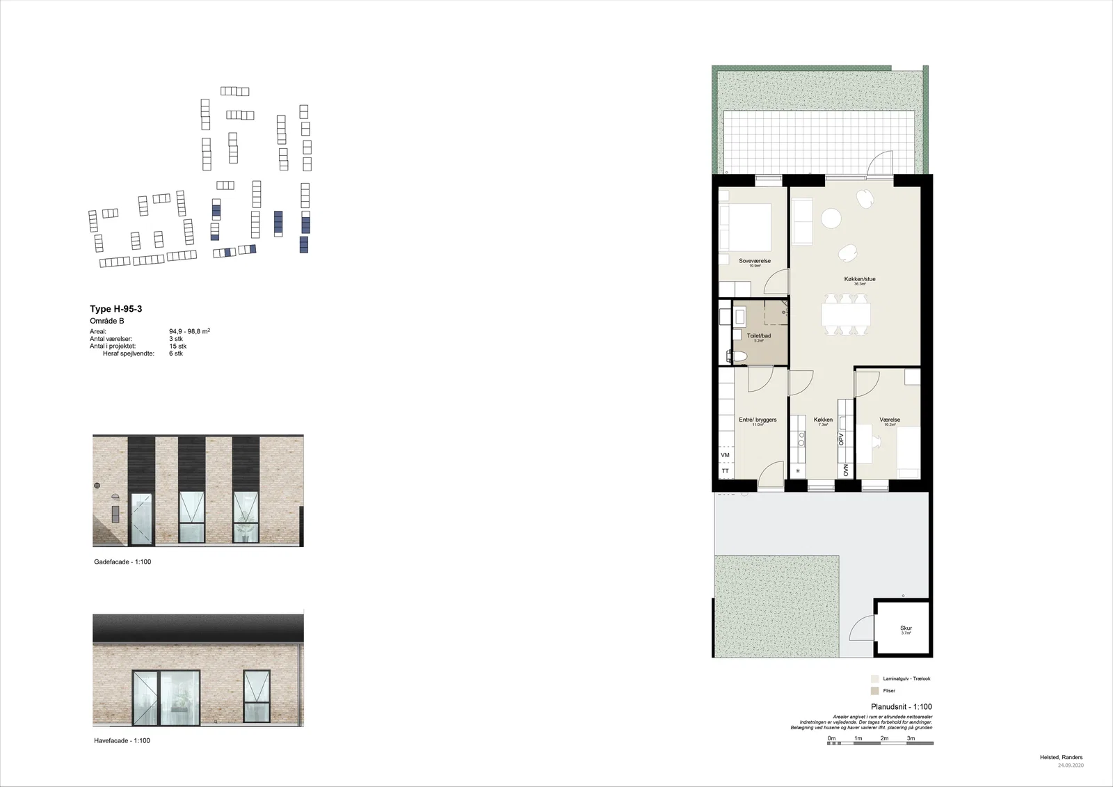 Visual presentation of the listing