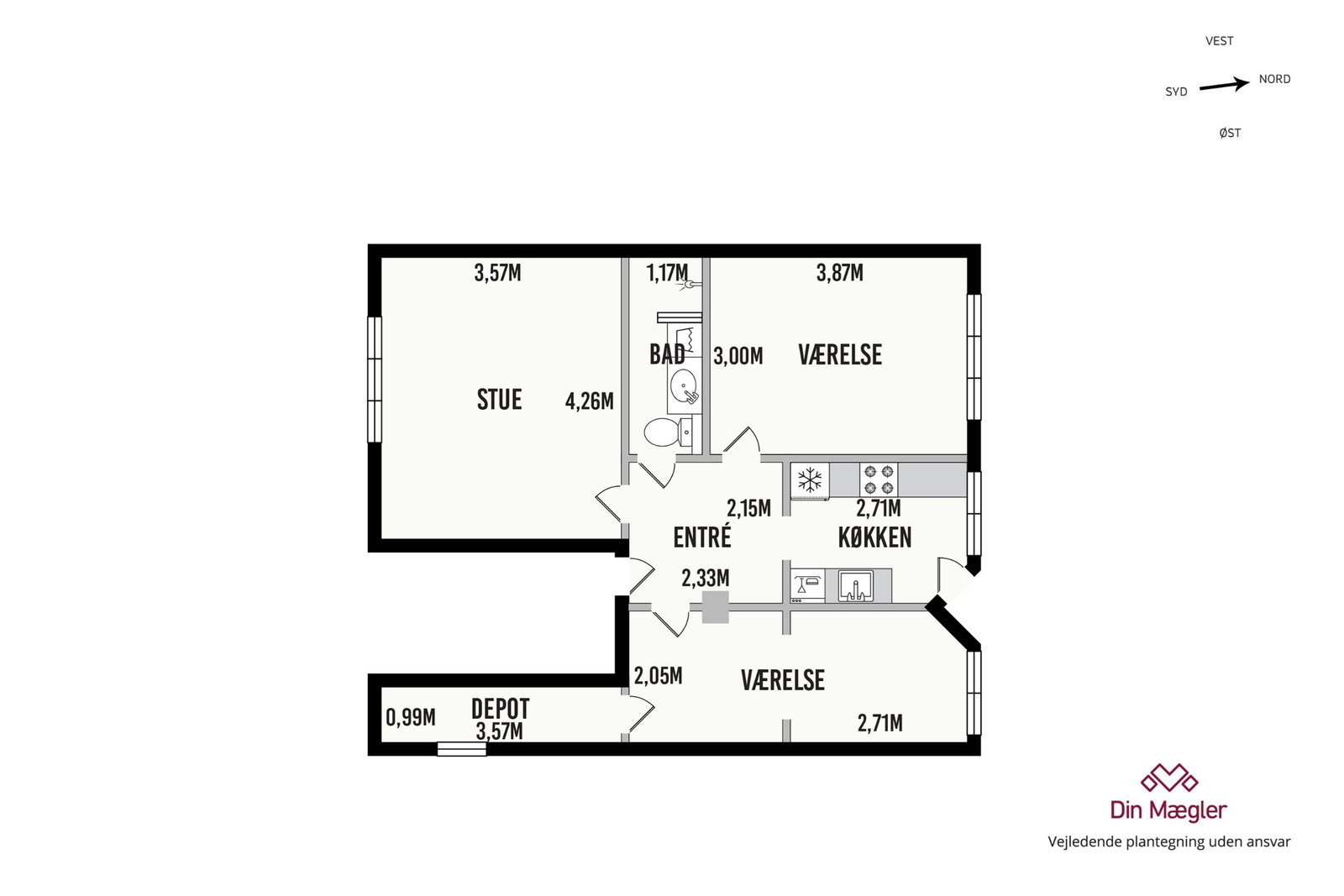 3-room apartment of 84 m² in Vestbyen – photo 16