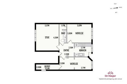 3-room apartment of 84 m² in Vestbyen – photo 16