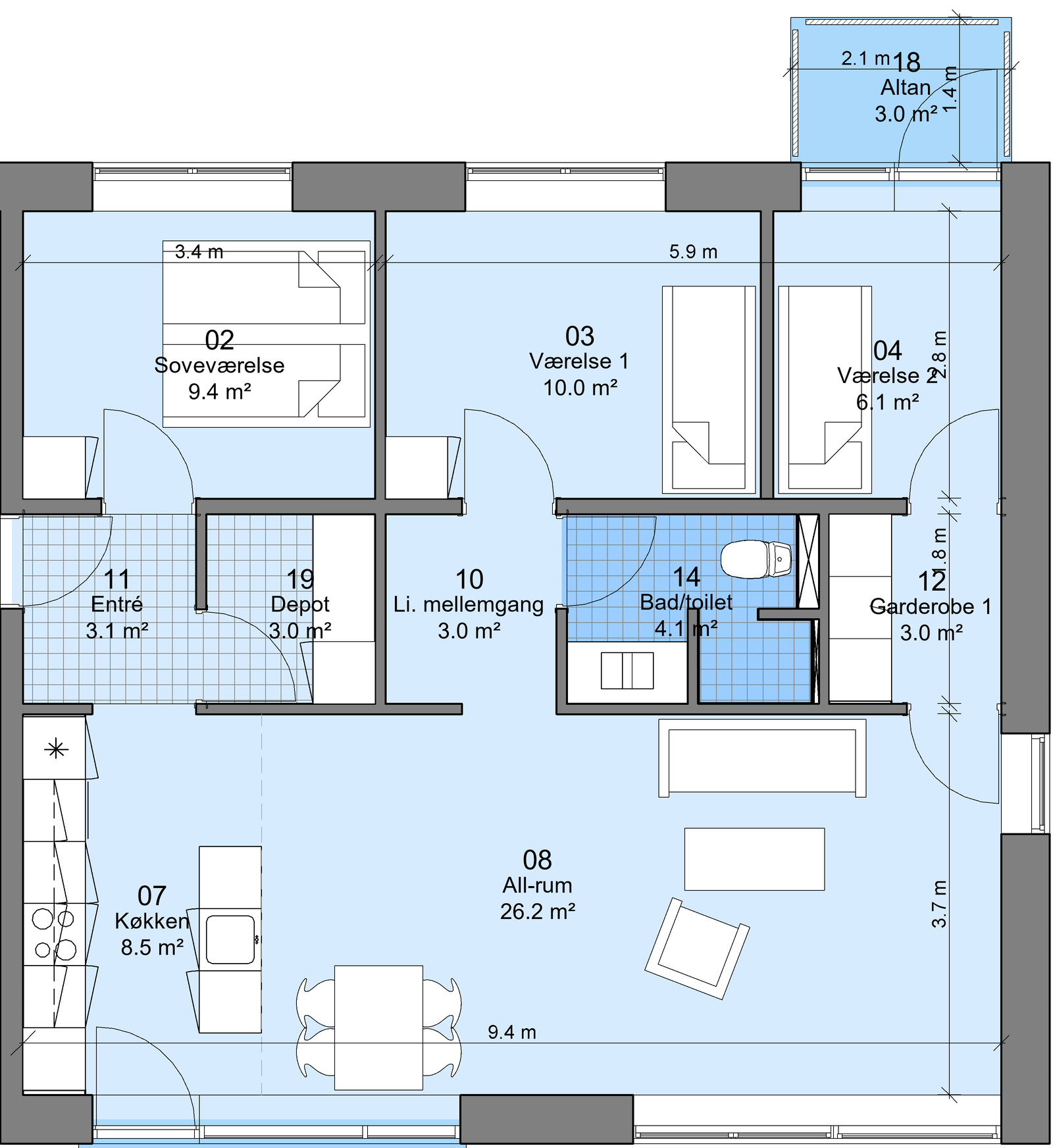 Visual presentation of the listing
