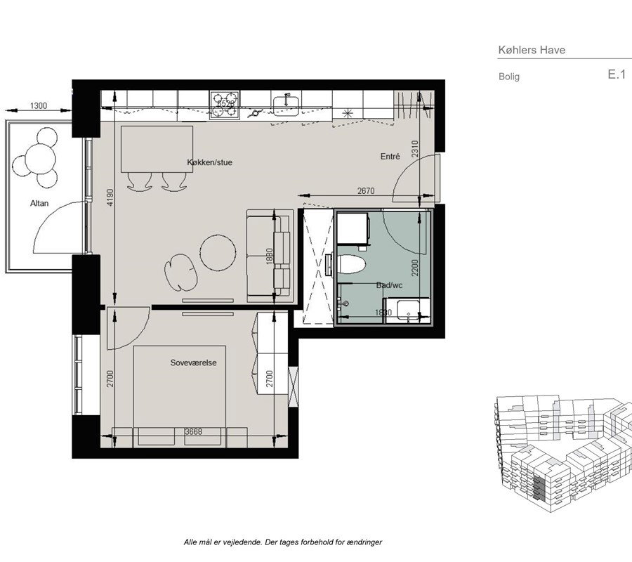 Visual presentation of the listing
