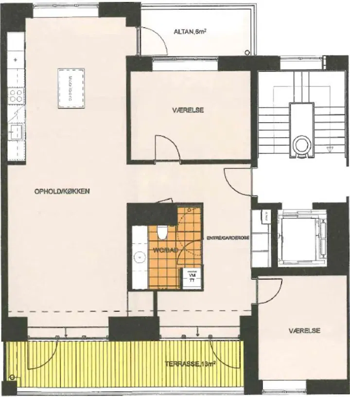 Nyistandsat 3-værelses med to altaner og moderne køkken - Flintholm Alle, Frederiksberg - 2