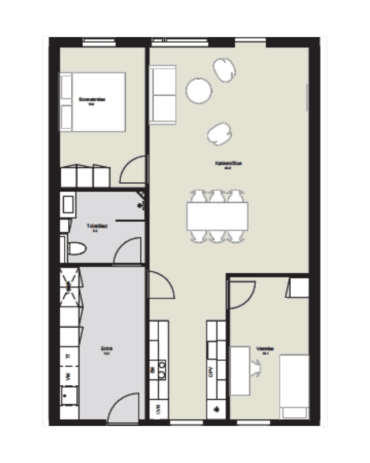 3-room apartment, 95 m² - Smørblomsten, Bording - 4