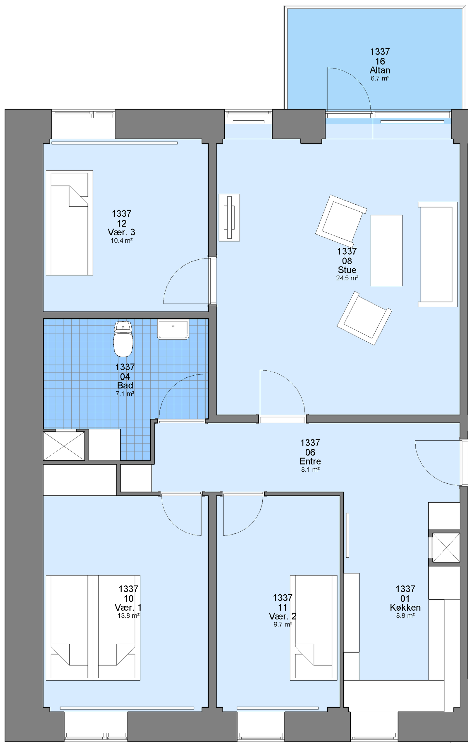 Visual presentation of the listing