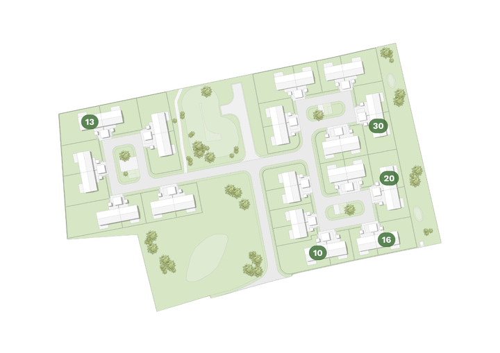 5-room semi-detached house, 121 m² - Teglparken, Løsning - 1